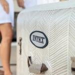 INTEX 4-PERSON CHEVRON DELUXE SQUARE BUBBLE SPA SET, (220-240 Volt), Age 6+ - 28446