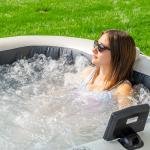 INTEX 4-PERSON GREYSTONE DELUXE SQUARE BUBBLE SPA SET, (220-240 Volt), Age 6+ - 28450
