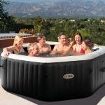 INTEX 6-PERSON ONYX BLACK OCTAGON COMBO SPA SET, (220-240 Volt), Age 6+ - 28462