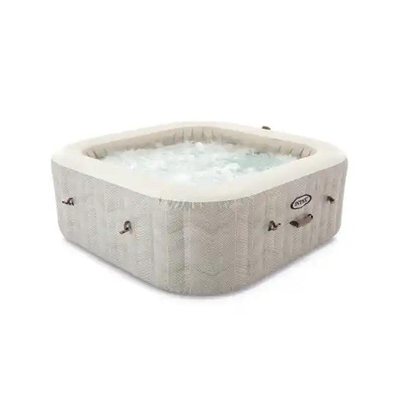 INTEX 6-PERSON CHEVRON DELUXE SQUARE BUBBLE SPA SET, (220-240 Volt), Age 6+ - 28472