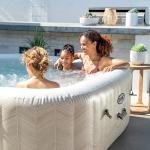 INTEX 6-PERSON CHEVRON DELUXE SQUARE BUBBLE SPA SET, (220-240 Volt), Age 6+ - 28472