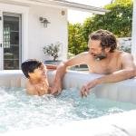 INTEX 6-PERSON CHEVRON DELUXE SQUARE BUBBLE SPA SET, (220-240 Volt), Age 6+ - 28472