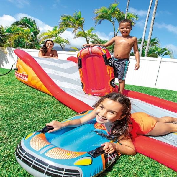 INTEX RACING FUN SLIDE, Ages 6+ - 57167
