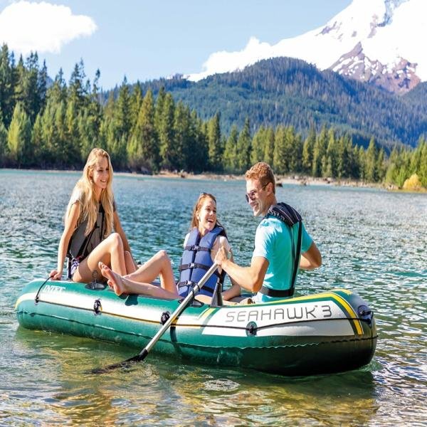 INTEX SEAHAWKTM 3 BOAT SET (with 54" Aluminum oars, 68614) - 68380