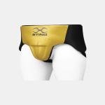 STING PRO LEATHER ABDOMINAL GUARD - M - WHITE/GOLD - 1030244