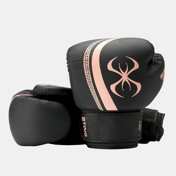 STING AURORA WOMENS BOXING GLOVE - 12oz - BLK/PEACH - 1037823
