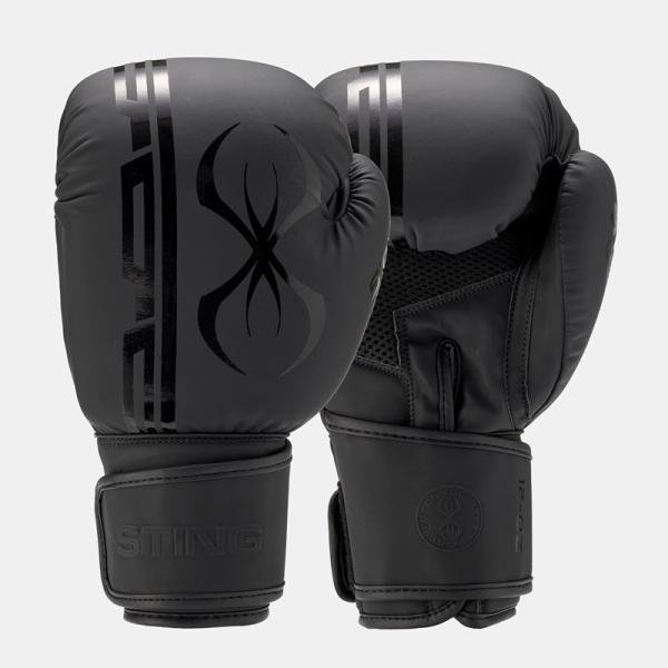 STING ARMAPLUS BOXING GLOVE SAGM-0112 - 10oz - BLACK/BLACK - 1038127
