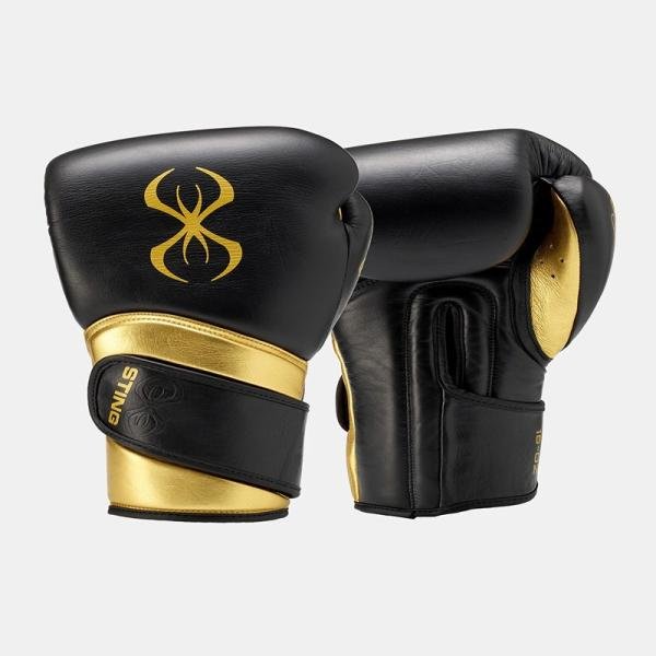 STING VIPER X BOXING GLOVE - 18oz - BLACK / GOLD - 1039384