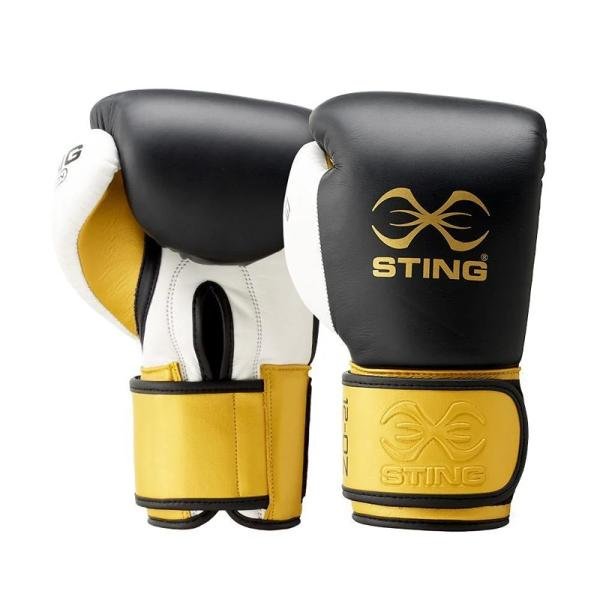 STING EVOLUTION FIGHT GLOVE - 10oz - BLACK / GOLD - 1039605