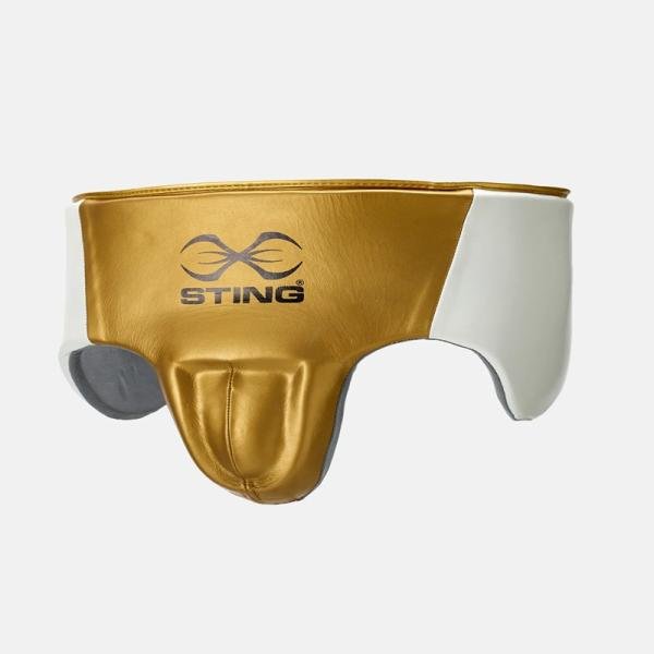 STING PRO LEATHER ABDOMINAL GUARD - S - WHITE/BLACK - 1039650