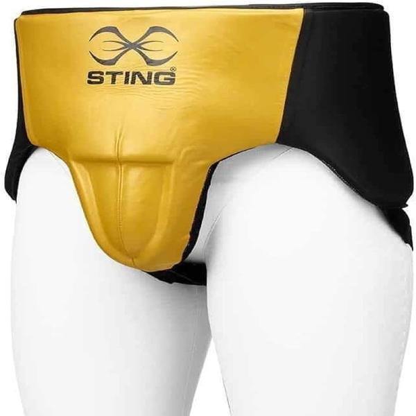 STING PRO LEATHER ABDOMINAL GUARD - S - WHITE/BLACK - 1039650
