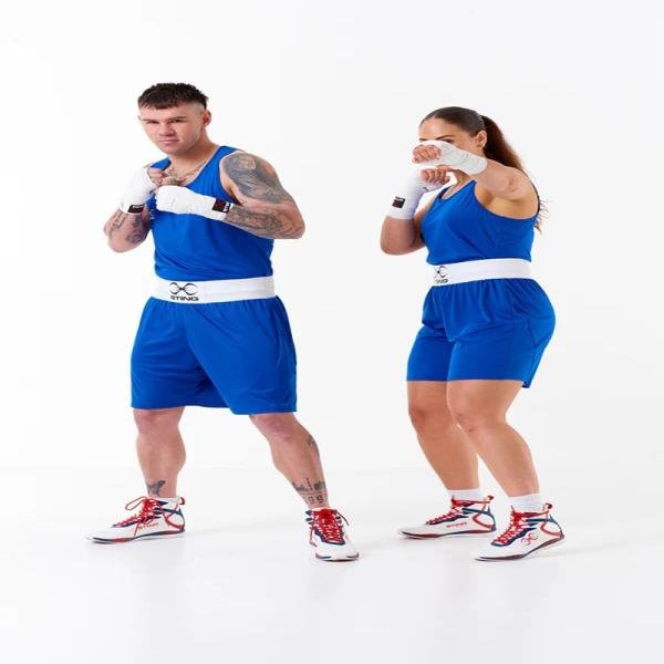 STING FEMALE JNR BOXING METTLE SINGLET - SIZE 10 - BLUE - JF-ST1027-BL10