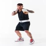 STING MENS METTLE BOXING SINGLET - SIZE XS - BLACK - M-ST1027-BK00