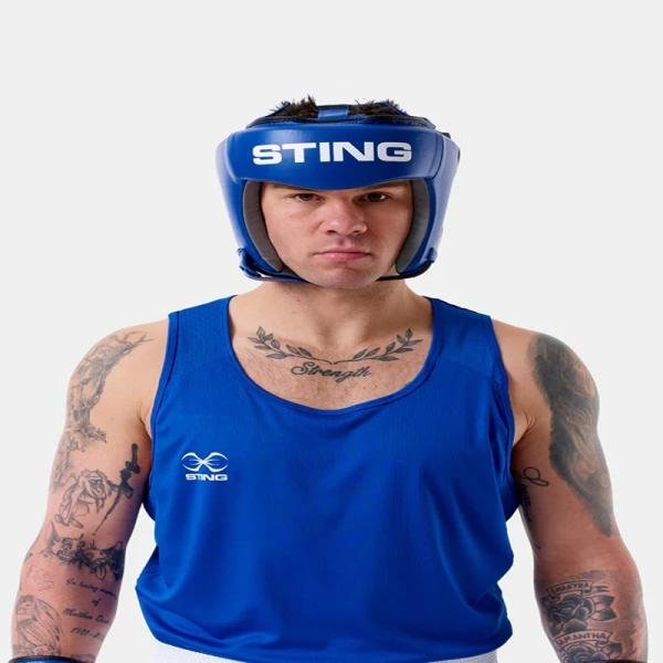STING MENS METTLE BOXING SINGLET - SIZE XS - BLUE - M-ST1027-BL00