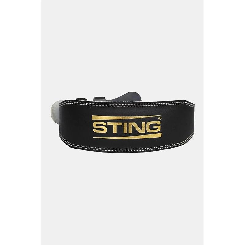STING ECO LEATHER LIFTING BELT 4INCH - S - BLACK / GOLD - S10W-BS41
