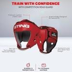 STING COMPETITION AIBA HEAD GUARD - S - RED - S2AH-0201