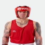 STING COMPETITION AIBA HEAD GUARD - L - RED - S2AH-0203
