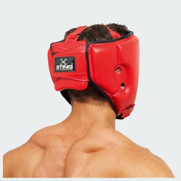 STING COMPETITION AIBA HEAD GUARD - XL - RED - S2AH-0204