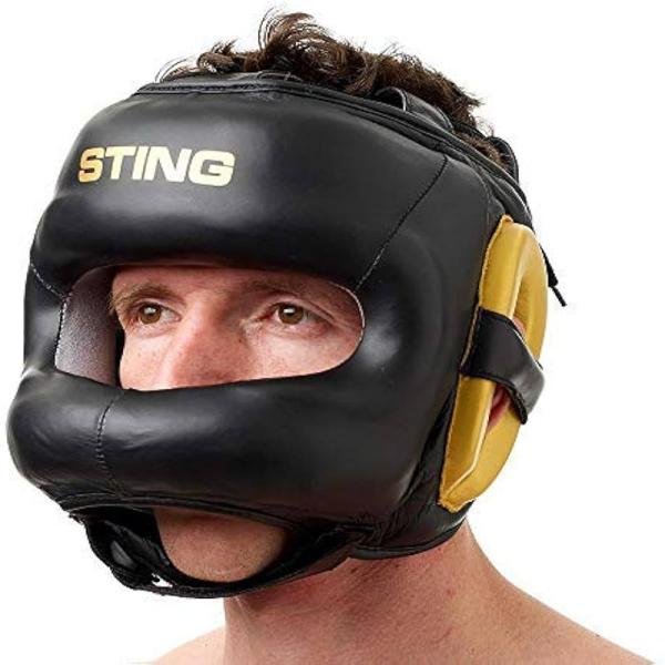 STING EVOLUTION FACE SHIELD - S - BLACK / GOLD - SEFS-1701