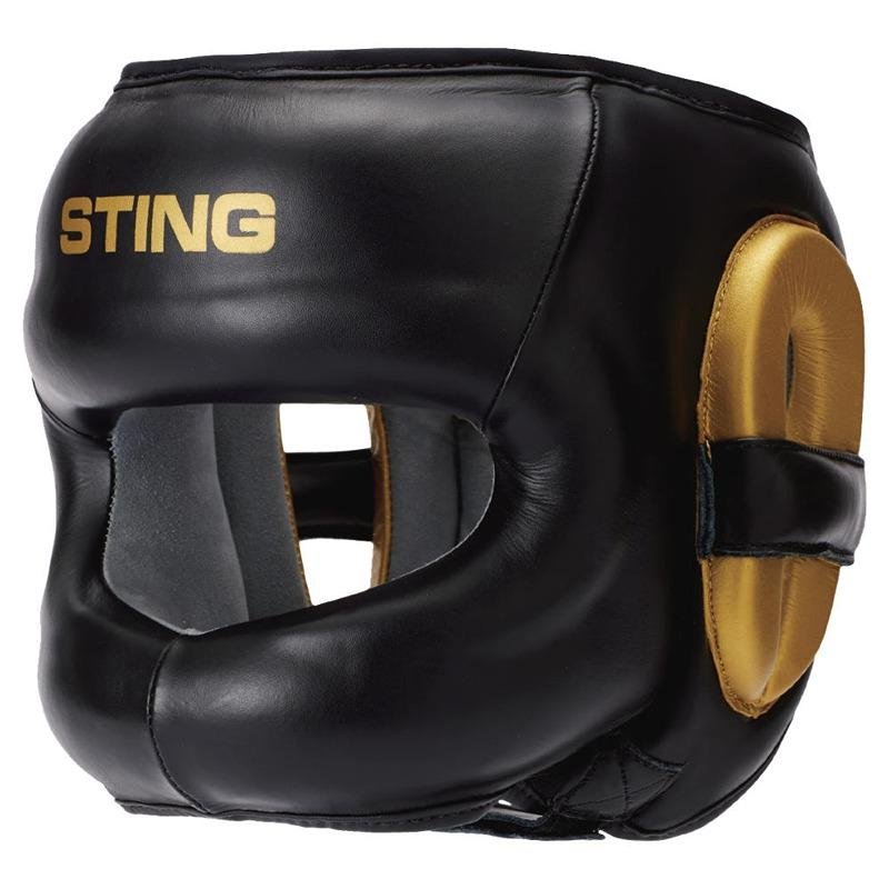 STING EVOLUTION FACE SHIELD - L - BLACK / GOLD - SEFS-1703