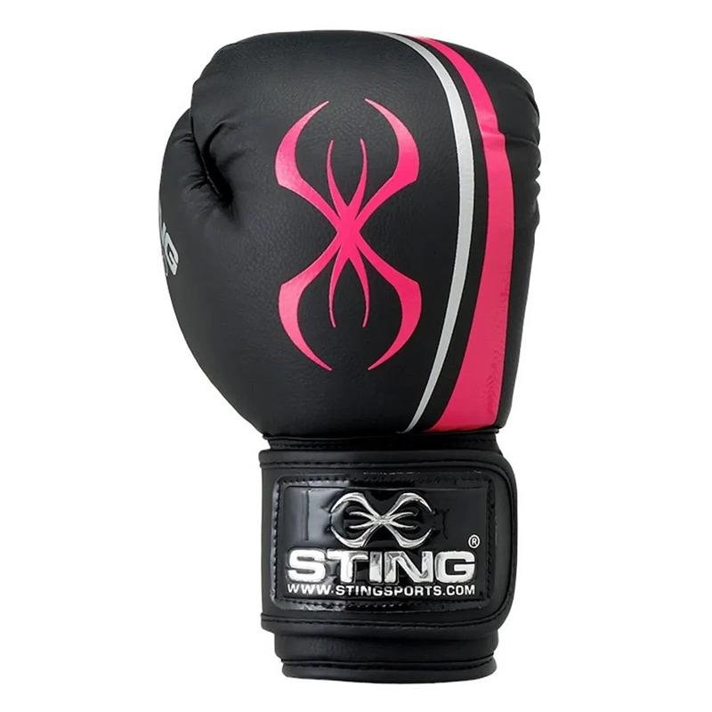 STING AURORA WOMENS BOXING GLOVE - 10oz - BLACK / AQUA - SPBG-1512