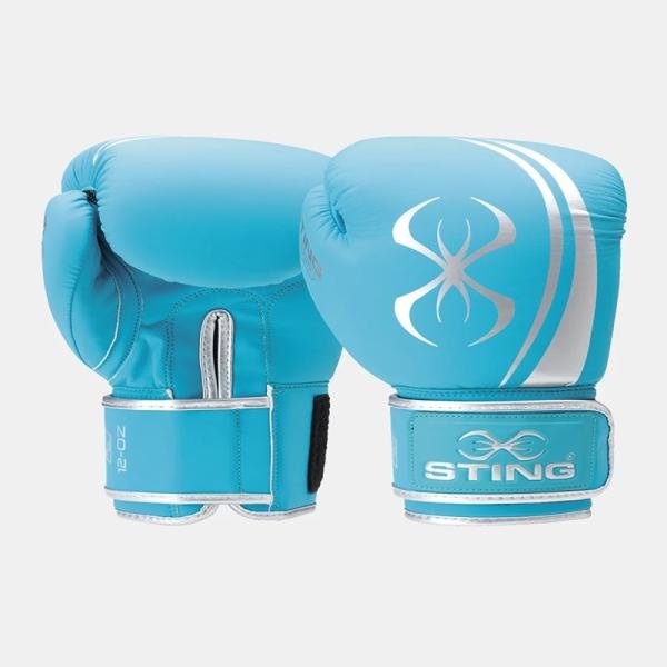 STING AURORA WOMENS BOXING GLOVE - 10oz - BLACK / AQUA - SPBG-1512