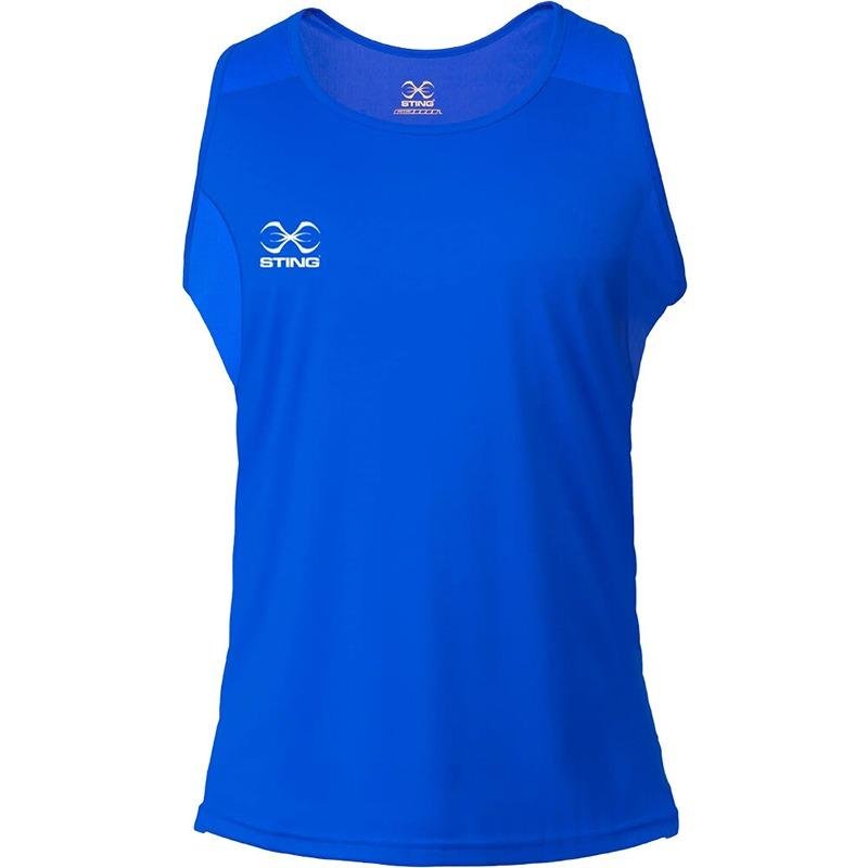 STING FEMALE BOXING METTLE SINGLET - SIZE XS - BLUE - W-ST1043-B00