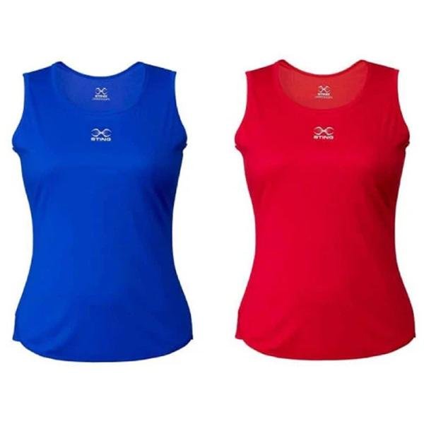 STING FEMALE BOXING METTLE SINGLET - SIZE XL - BLUE - W-ST1043-B04