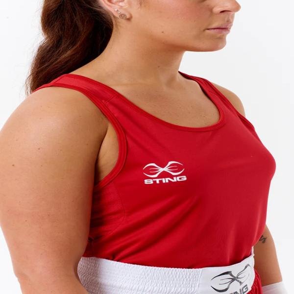 STING FEMALE BOXING METTLE SINGLET - SIZE XL - RED - W-ST1043-R04