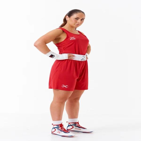 STING FEMALE BOXING METTLE SINGLET - SIZE XL - RED - W-ST1043-R04