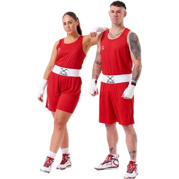STING FEMALE BOXING METTLE SINGLET - SIZE XL - RED - W-ST1043-R04