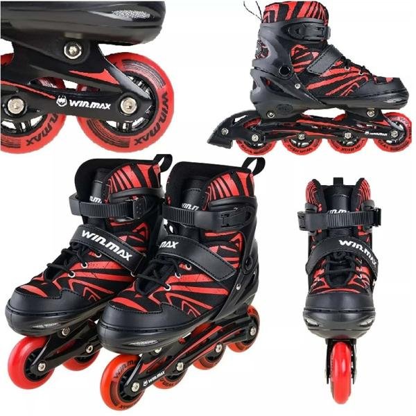 Winmax KINETIK KIDS INLINE SKATE COMBO SET RED, L - WME75469AL