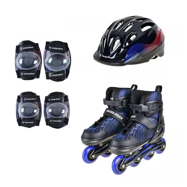 Winmax KINETIK KIDS INLINE SKATE COMBO SET BLUE, L - WME75469DL