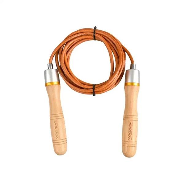 WINMAX SALUTU WOODEN COWHIDE JUMP ROPE GOLD - WMF76060