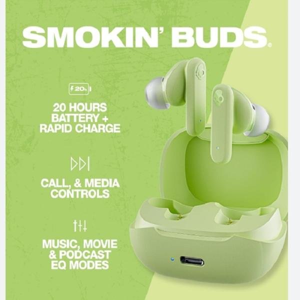 SKULLCANDY SMOKIN BUDS TRUE WIRELESS IN-EAR-MATCHA - S2TAW-R954