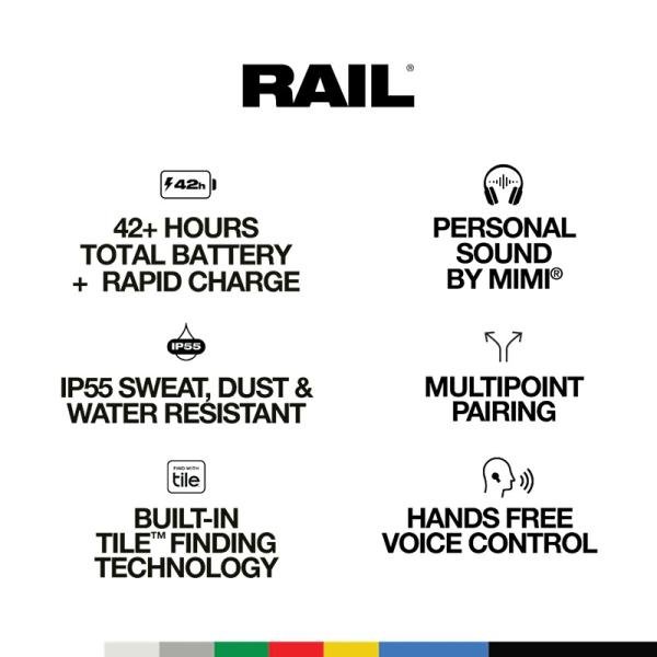 SKULLCANDY RAIL TRUE WIRELESS IN-EAR-TRUE BLACK - S2RLW-Q740