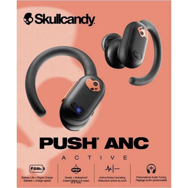 SKULLCANDY PUSH ANC ACTIVE TRUE WIRELESS IN-EAR-BLACK/ORANGE - S2PAW-S749
