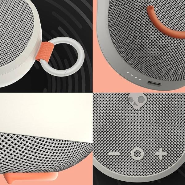 SKULLCANDY KILO WIRELESS BT PORTABLE SPEAKER-BONE/ORANGE GLOW - 2SKSK1845I0L2