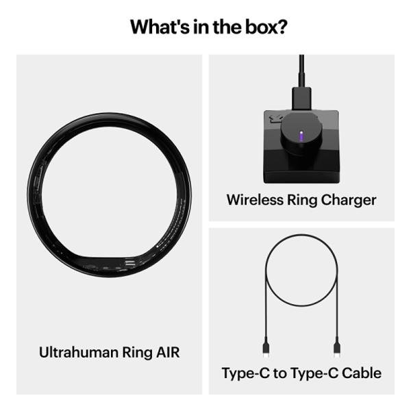 Ultrahuman Ring Air- Size-12- Aster_Air_Black - UHRA-AA-12