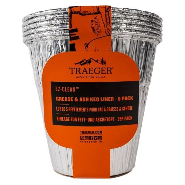 TRAEGER GREASE & ASH KEG LINER 5 PACK - BAC608
