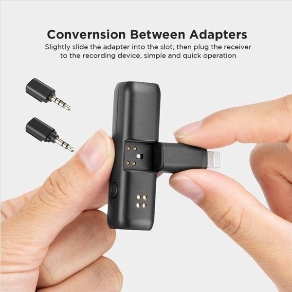 Boya BY-WM3D Wireless Lavalier Microphone, 2.4G True wireless mic for iphone, ipad, cameras and 3.5mm smartphones-Black-BY-WM3D