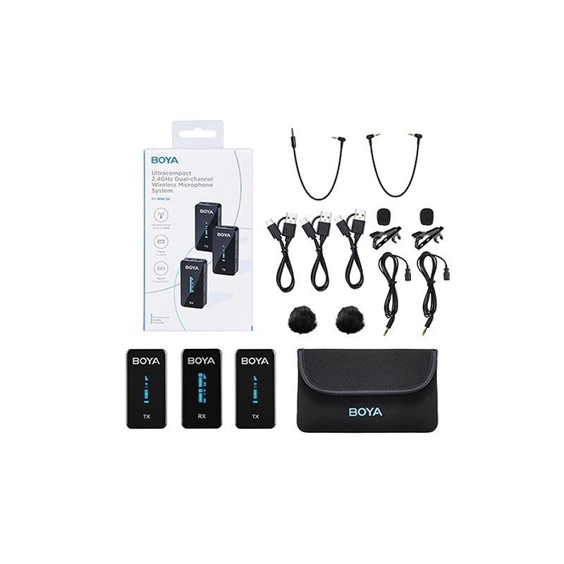 Boya BY-XM6-S2 Digital Camera-Mount True-Wireless 1-Person Microphone System (2.4 GHz) (2 Transmitter + 1 Receiver)-BY-XM6-S2