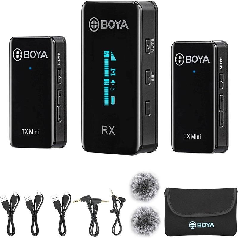 Boya BY-XM6 S2 Mini Dual Channel, 2.4Ghz Wireless microphone, TRS, TRRS-BY-XM6-S2 mini