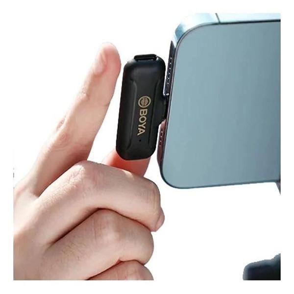 Boya 2.4Ghz wirless micrphone, 1+1, Mfi Lightninig, USB type-C for iOS devices-BY-WM3T2-D1