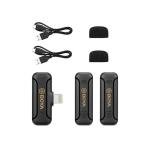 Boya 2.4Ghz wirless micrphone, 1+2, Mfi Lightninig, USB type-C for iOS devices-BY-WM3T2-D2