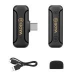Boya 2.4Ghz wirless micrphone, 1+1, Mfi Lightninig, USB type-C for Android devices-BY-WM3T2-U1