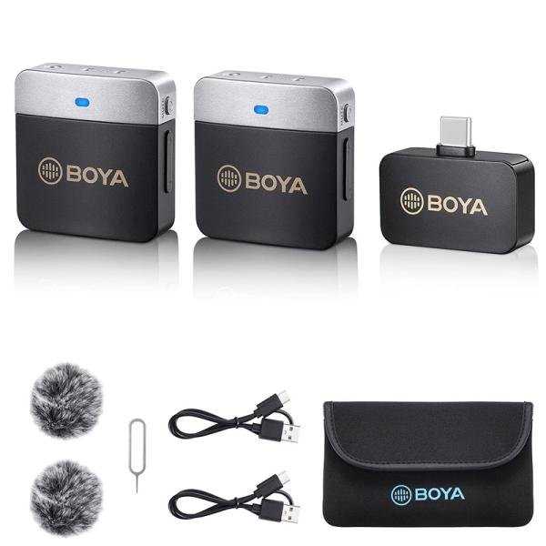 Boya Mini 2.4g wireless mic for camera and smartphone (3.5mm TRS) devices, with noise reduction-BY-M1V1