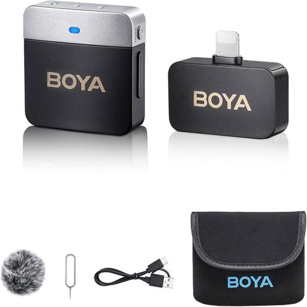 Boya Mini 2.4g wireless mic for IOS devices, iphone, ipad etc, with noise reduction-BY-M1V5