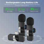 Boya Wireless Microphone System, Compatible with Apple iOS devices 1+2-BY-V2