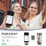 Boya 2.4 GHz Dual Omnidirectional Wireless Microphone System for Android Type-C Device, Black, 2TR+1RX-BY-V20